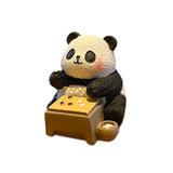 Panda Figurine Car Dashboard Decoration for Table Centerpiece Office Bedroom Style D
