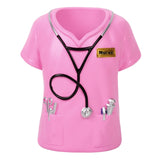 Nurse Scrub Top Pen Holder Decorative Resin Desktop Ornament for Desk Office Pink