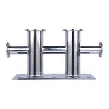 Maxbell Double Cross Bollard Silver Mooring Bitt Cleat for Fishing Boats Yachts