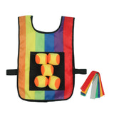 Maxbell Sticky Ball Game with Vest Practical Tossing Catch Game for Lawn Sports Yard Vest and Balls Tails