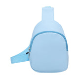 Maxbell Kids Crossbody Bag Cute Gift Zipper Kids Chest Bag for Outdoor Travel Picnic Blue