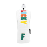 Maxbell Golf Club Head Cover Easy to Use Golf Wood Headcover for Golf Courses Adults White FW 26cmx11cm