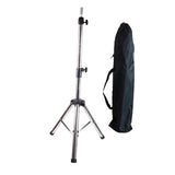 Maxbell Wig Stand Tripod Non Slip Portable Wig Head Holder for Salons Hair Extension Stainless steel