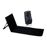 Maxbell Floor Seat with Backrest Lounger Yard Adults Foldable Beach Chair Lounge Mat Black