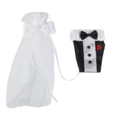 Maxbell 23xBride Groom Dress Wedding Wine Glass Champagne Cup Cover Decoration 2pcs