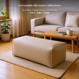 Maxbell Multifunctional Footstool Ottoman, Ergonomic Shoe Changing Stool & Sofa Footrest, Removable Cover, Anti-Slip Base, Comfortable Fabric, for Living Room, Bedroom, Office, Under Desk Elegant White