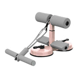 Maxbell Sit up Bar Floor Holder 3 Adjustable Height Situp Bar for Thighs Office Home Grey and Pink