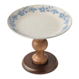 Maxbell Fruit Bowl Holder Serving Tray Cake Stand Dessert Round Ceramic Footed Plate