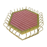 Maxbell Rings Display Tray Showcase Props Ear Studs Organizer for Dresser Store Shop Pink