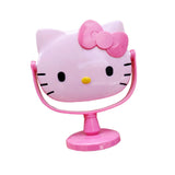 Maxbell Kitty Shape Mirror Portable Cartoon with Stand for Girl Woman Dressing Table Pink