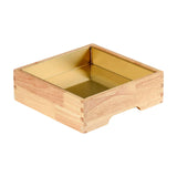 Maxbell Ice Serving Tray Cold Food Buffet Server Platter Wood for Hotels Buffet Home Square S