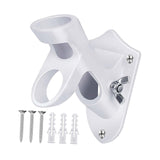 Maxbell Flag Pole Holder Strong Anti Rust Double Positions for Outdoor Outside House White