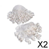 Maxbell 2xSanta Hair and Beard Set for Santa Claus Costume for Props Cosplay