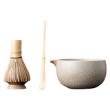 Maxbell Matcha Set for Tea Lovers Tea Making Tools Set Bamboo Matcha Whisk and Stand white bowl