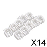 Maxbell 14x10pcs Plastic Curtain Track Runners Rail Runners with Eyelet