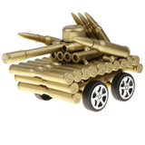 Maxbell Maxbell Creative Gold Shell Casing Army Tank Model - Decorative Artillery Artwork Metal Craft Model - Home Decorations Craft Gifts #B