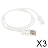 Maxbell 3xUSB 2.0 to 4 PIN Magnetic Cable Charger Cord For Smart Watch Bracelet  white