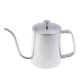 Maxbell 650ml Capacity Stainless Steel Gooseneck Drip Kettle Pot for Coffee & Tea Silver
