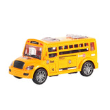 Maxbell School Bus Model Toy Openable Door Children Car Toy for Kids Teens Preschool Orange