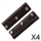 Maxbell 4x2x Leather Handbag Handle Wrap Cover Handle Protectors Holder for Travel Bag Black