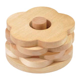 Maxbell Flower Shape Wooden Coasters Housewarming Gifts with Holder for Tea Bar Beech