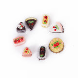 Maxbell 8 Pcs Assorted Tastes of Chocolate Strawberry Cherry Cakes Dollhouse Miniature