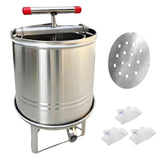 Maxbell Large Honey Presser Honey Separator Fruit Wine Press for Vinasse Juice Grape 3 Filtration bags