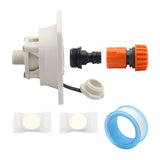 Maxbell RV Water Inlet Connection with Check Replacement for Marine Boat white