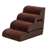 Maxbell Dog Stairs Ramp Removable for Puppy Pet Dog Stairs Ladder for Car Indoor Bed Coffee 4 Steps