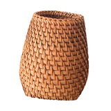 Maxbell Hand Woven Rattan Pen Holder Basket Desk Organizer for Home Tea Room Kitchen