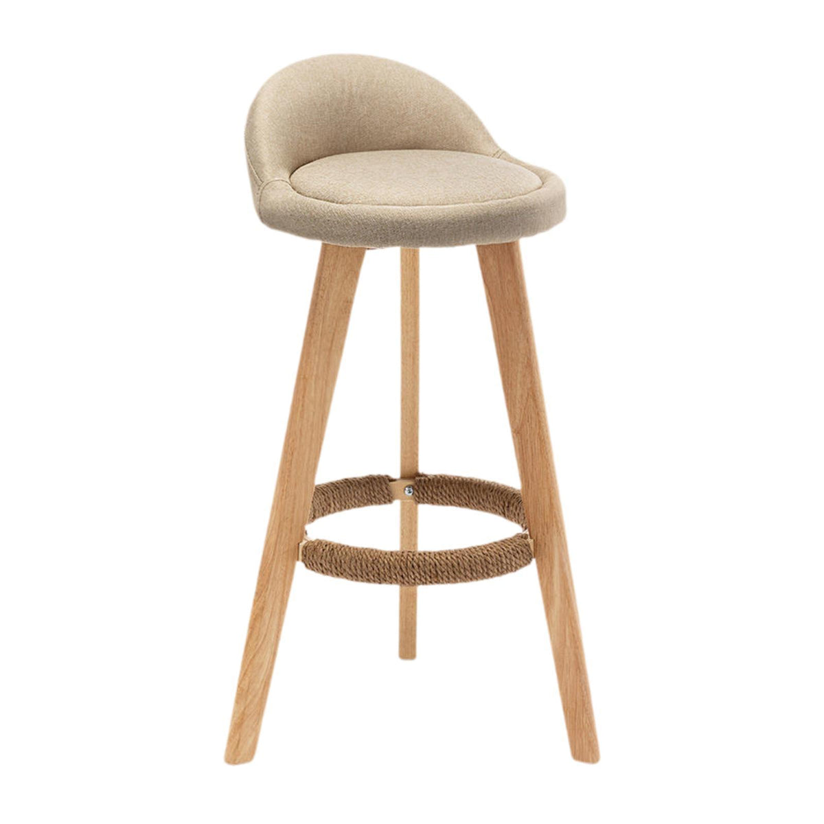 Maxbell Height Barstool Non Slip Modern Counter Stool for Bar Tables Pub Dining Room Khaki Linen