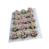 Maxbell DIY Miniature Flower Cluster for Scenery Landscape Sand Table Train Railroad Pink