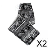 Maxbell 2xYoga Pants Boho Thai Beach Baggy Pants Hippy Female Harem Trousers White Fish Scale