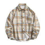 Maxbell Plaid Shirt Lapel Boyfriend Cotton Men's Shirt for Outdoor Activities Dating 2XL