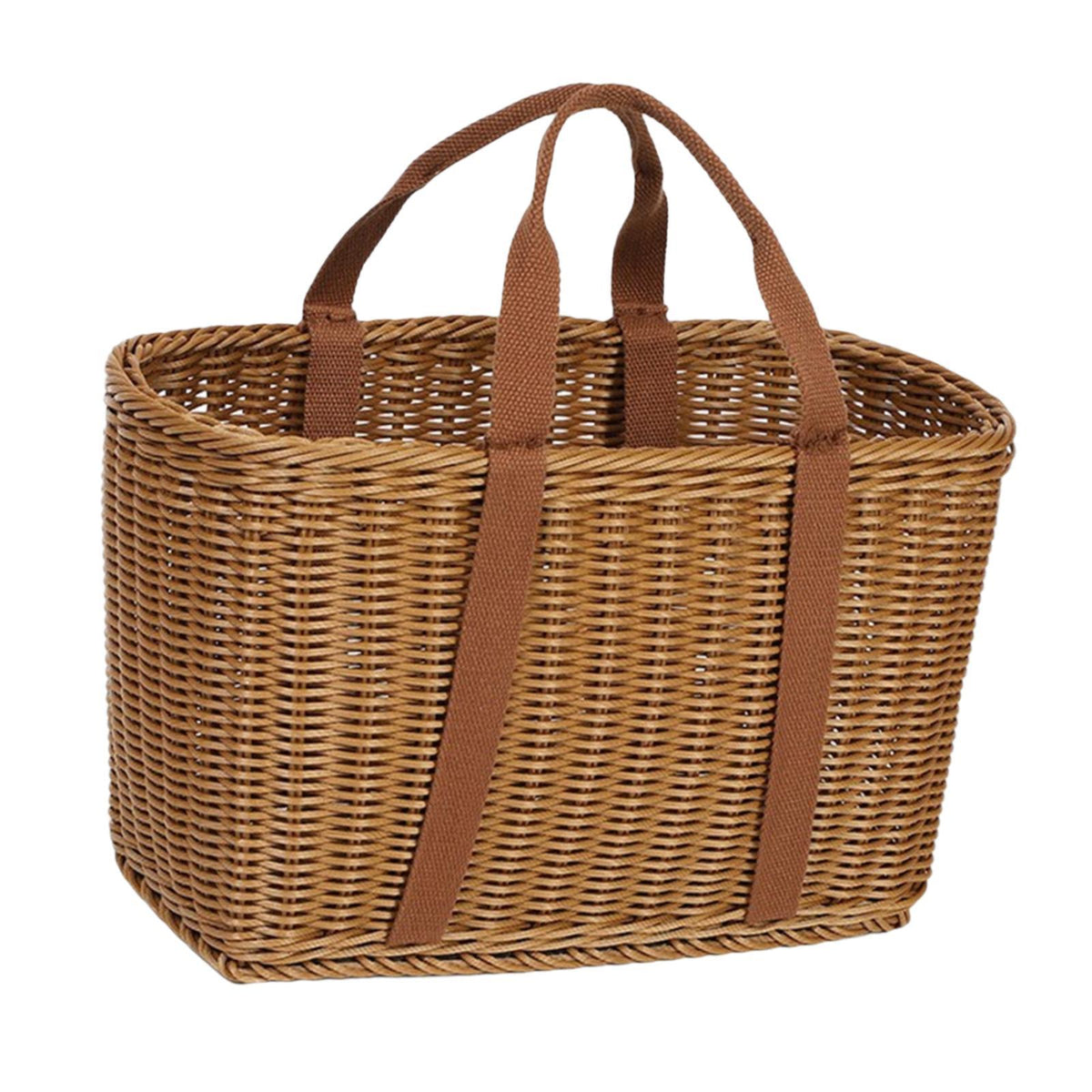 Maxbell Handwoven Storage Basket with Handle Fruit Sundries Holder Stylish Picnic Basket