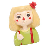 Maxbell 4 pcs Cute Cartoon Girl Style Succulent Plant Pot for Home Garden Decoration
