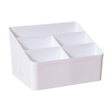Maxbell Desktop Storage Box Stationery Organizer Remote Control Holder for Dormitory White
