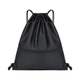 Maxbell 3xSports Drawstring Backpack Casual Knapsacks for Backpacking Vacations Travel Black