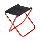 Maxbell Camping Stool Aluminium Alloy Portable Saddle Chair for Fishing Hiking Beach red