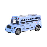 Maxbell School Bus Model Toy Openable Door Children Car Toy for Kids Teens Preschool Blue