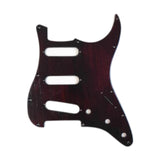 Maxbell Sss Guitar Pickguard with Srcew Guitar Part for Electric Guitar Accesssories black and red