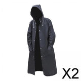 Maxbell 2xReusable Raincoat Womens Mens Poncho Quick-Drying Adult Hiking Rainwear L