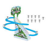Maxbell Musical Panda Chasing Race Track Game Set Roller Coaster Playset for Ages 3+