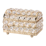 Maxbell Rings Storage Box Jewelry Trinket Box for Earrings Necklaces Mother Day Gift Gold S