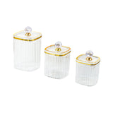 Maxbell 3Pcs Appetizer Food Bowl Airtight Food Storage Container for Dining Room Nut Clear Big Diamond