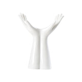 Maxbell Flowerpot Human Body Ceramic Hand Vase for Living Room Hallway Wedding Party 19x15.5cm