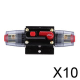 Maxbell 10xManual Reset Circuit Breaker 12v/24v Car Auto Boat Audio Fuse Holder 20A
