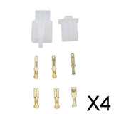 Maxbell 4x1 Set of 2.8mm 3Pin Male/Female Wire Connector Electronic Plug for Terminal