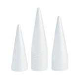 Maxbell 16x Craft Foam Cones Project Foam Tree Cones for Painting Wedding Xmas Trees
