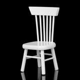 Maxbell 1/12 Dollhouse Miniature Dining Furniture White Wooden Chair